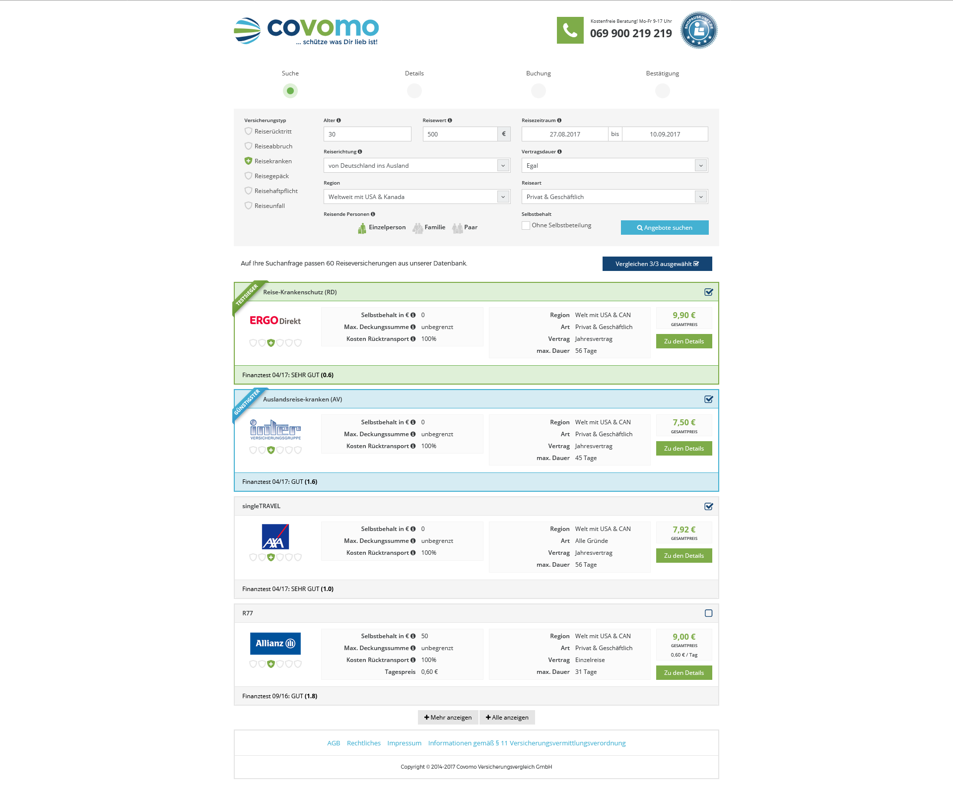 COVOMO — Comparison Engine
