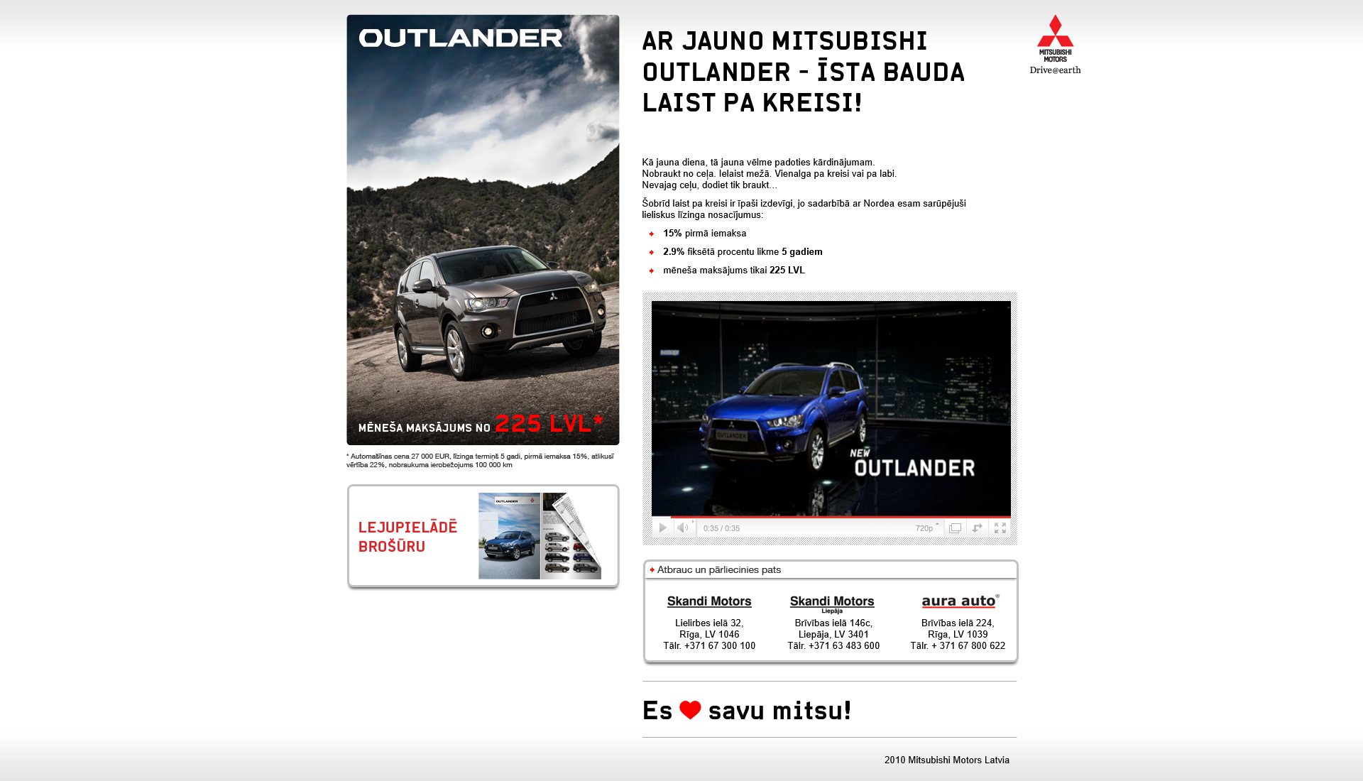 Mitsubishi Outlander — Laid pa kreisi
